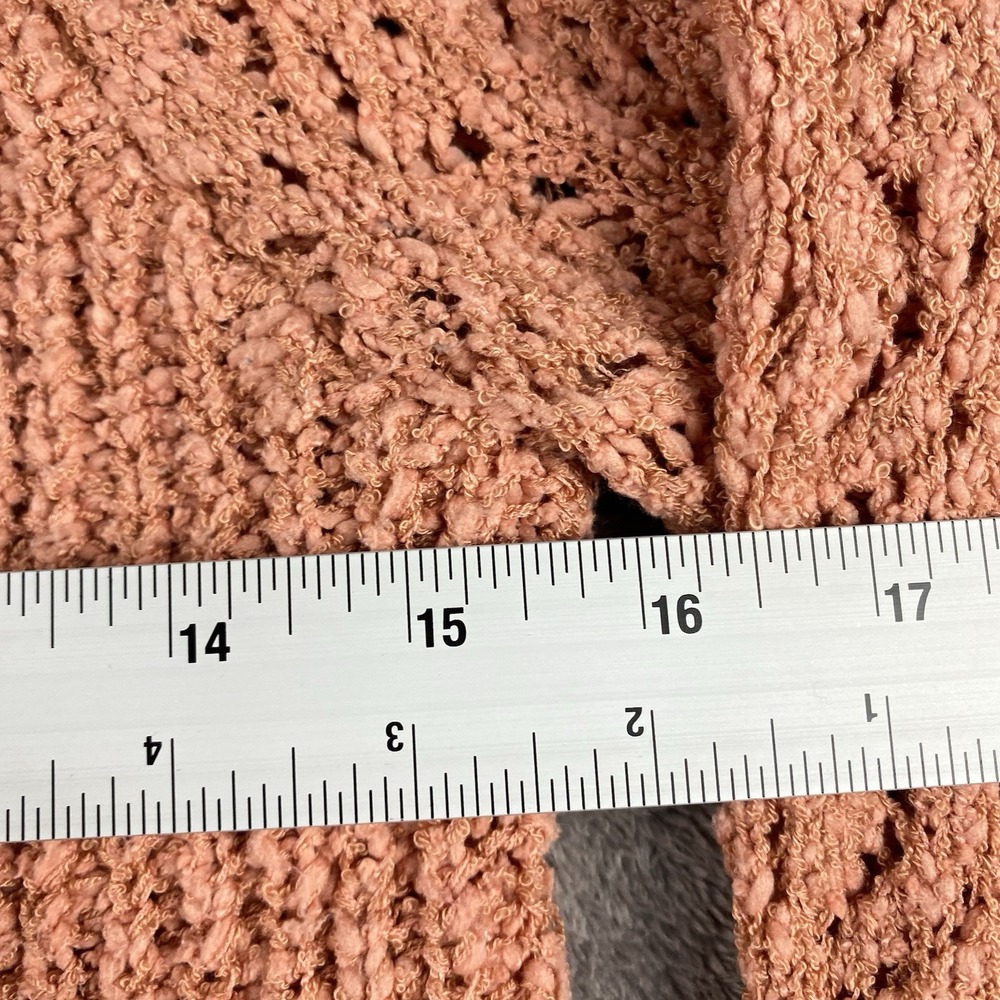 Lauren Conrad Sweater Womens XS Orange Long Sleeve Button Up - Picture 4 of 13